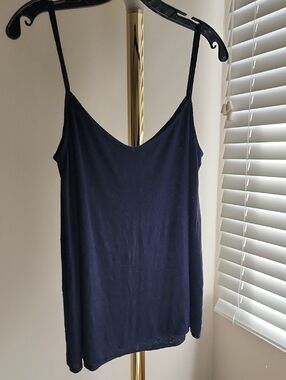 Theory Navy Spaghetti-Strap V-Neck Camisole